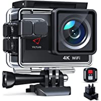 Victure Nueva Versión 4K-50FPS Cámara Deportiva Wi-Fi 4K Ultra HD 20MP con Control Remoto y Pantalla Táctil (Action…
